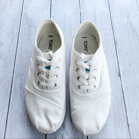 Toms | Shoes | Toms White Canvas Womens 